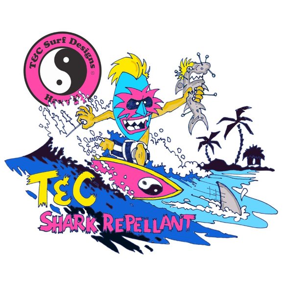 T & C "SHARK REPELLENT" TOWN & COUNTRY COOL MENS T-SHIRT T-1387 - Picture 2 of 2